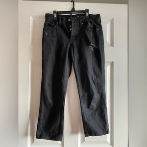 Women’s Petite Straight Leg Black Jeans